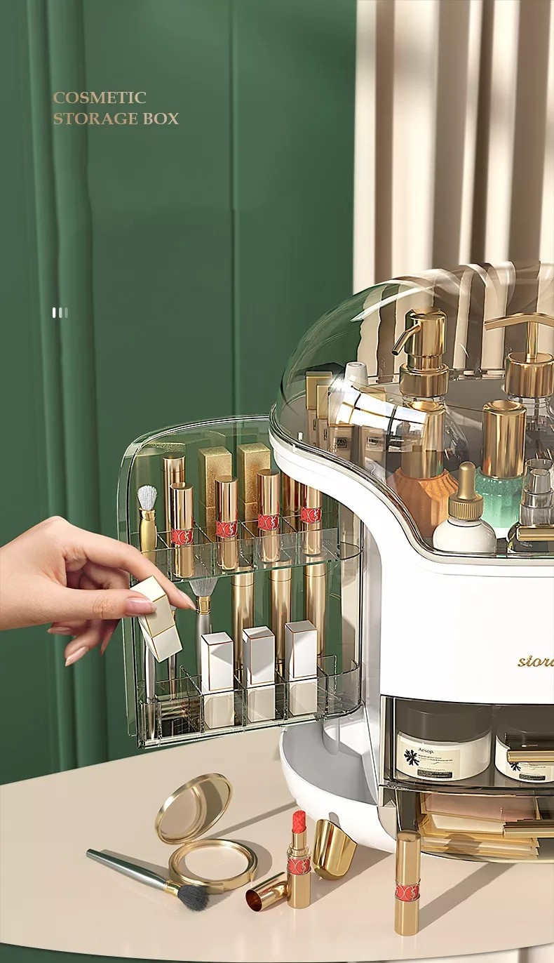 Dust & Water-Proof Large Capacity Cosmetics Storage Box